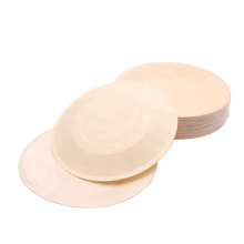 Green Healthy Eco Friendly Wooden Round Plate Safe Biodegradable Food Tableware